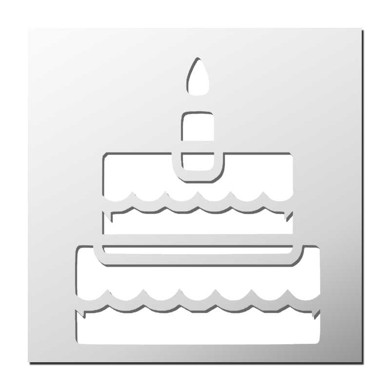 Pochoir pour gâteau 22 cm - Motif et texte - Joyeux anniversaire