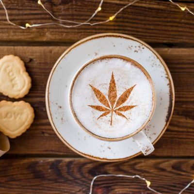 Pochoir Café Feuille de Cannabis