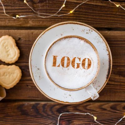 Pochoir Café Logo personnalisé