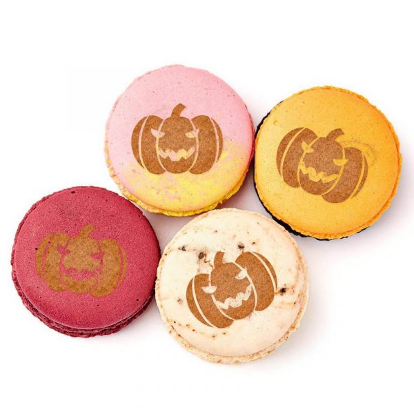 Pochoir Macaron Citrouille Halloween